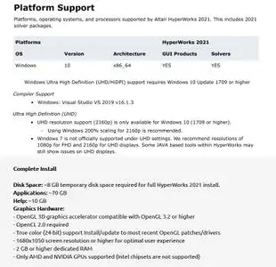 Altair HyperWorks Desktop with Solvers 2021.1.0