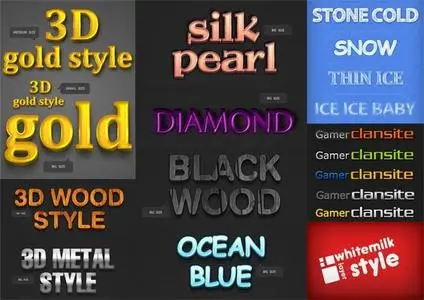 3D Styles & Text Effects Collection for Photoshop