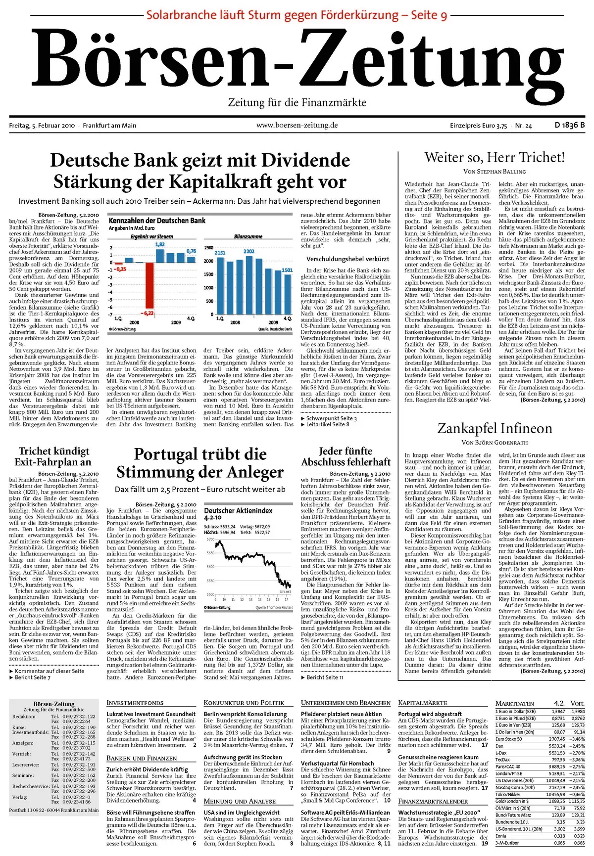 Boersenzeitung vom 5. Februar 2010