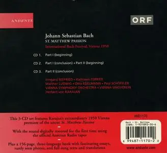 Herbert von Karajan, Vienna Symphony Orchestra, Vienna Singverein - Bach: St. Matthew Passion (2003)