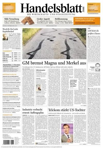 Handelsblatt vom 08.09.2009