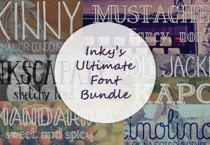 InkyDeals - Inky’s Ultimate Font Bundle: 52 Beautiful OpenType Fonts