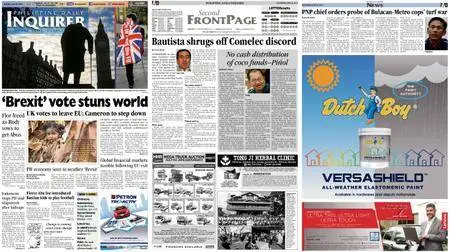Philippine Daily Inquirer – June 25, 2016