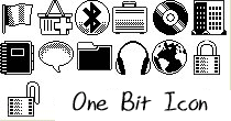 One Bit Icons PSD, PNG, TIF, GIF, MacOSX