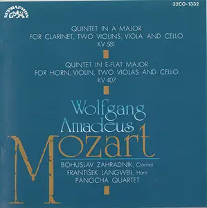 Wolfgang Amadeus Mozart - Panocha Quartet - Clarinet & Horn Quintet (1984, Supraphon/Denon # 32CO-1332)