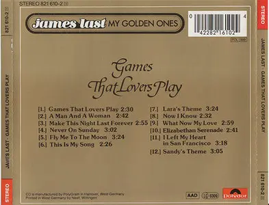 James Last - Games That Lovers Play (1966, 1980's reissue, Polydor # 821 610-2)
