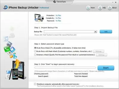 Tenorshare iPhone Backup Unlocker Professional 3.1.0.0