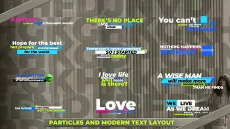 Particles and Creative Text Layout 35983142