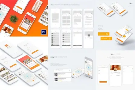 Restaurant Application Ui Kit for Photoshop