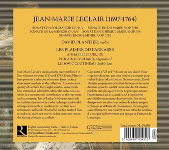 David Plantier, Les Plaisirs du Parnasse - Jean-Marie Leclair: Violin Sonatas (2021)