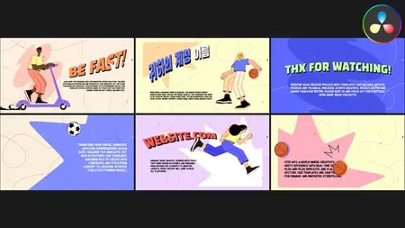Cartoon Sport Slides for DaVinci Resolve 58141469