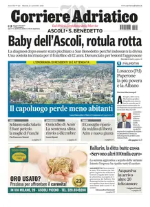 Corriere Adriatico Ascoli - 25 Novembre 2025