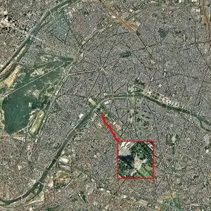 Paris Satellite Ortofoto Ikonos Color 4500x4500 - 2002