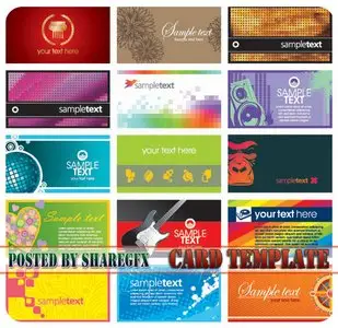 Stock Vector - Card template 1605