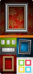 Empty frame on the wall vector set 3