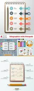 Vectors - Infographics with Notepads