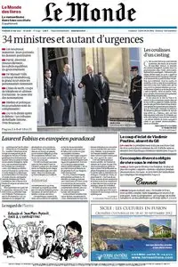 Le Monde et Supplément Livres du Vendredi 18 Mai 2012