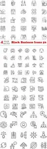 Vector - Black Business Icons 50