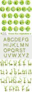 Vectors - Green Eco Alphabets 2