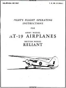 Pilot's Flight Operating Instructions for Army Model AT-19 Airplanes British Model Reliant