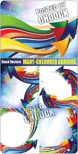 Many-coloured arrows - Stock Vector