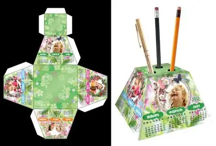 PSD Calendar 2012 with a Pen Stand 4