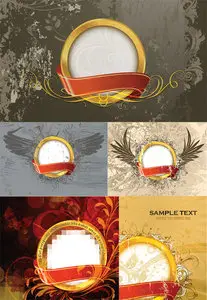 Gold Floral Labels