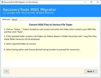 RecoveryTools MSG Migrator 2.4