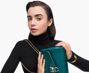 Lily Collins - Panthère de Cartier Chain Bags Campaign 2022