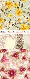 Vectors - Floral Backgrounds Set 22