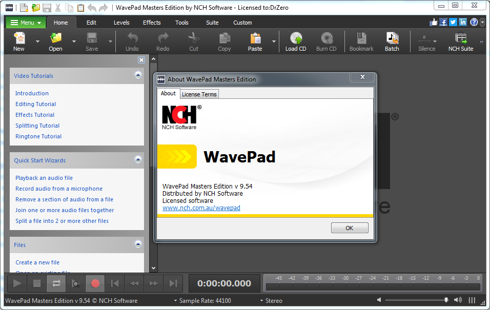 nch software wavepad masters edition