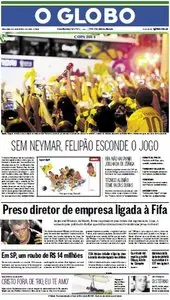 O Globo - 8  de julho de 2014 - Terça
