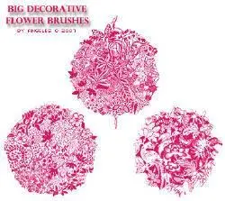Big deco flowers brushes for Photoshop