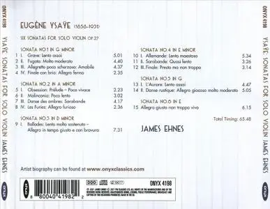 James Ehnes - Eugène Ysaÿe: Six Sonatas for Solo Violin (2021)