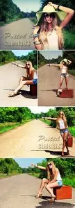 Stock Photo - Hitchhiking