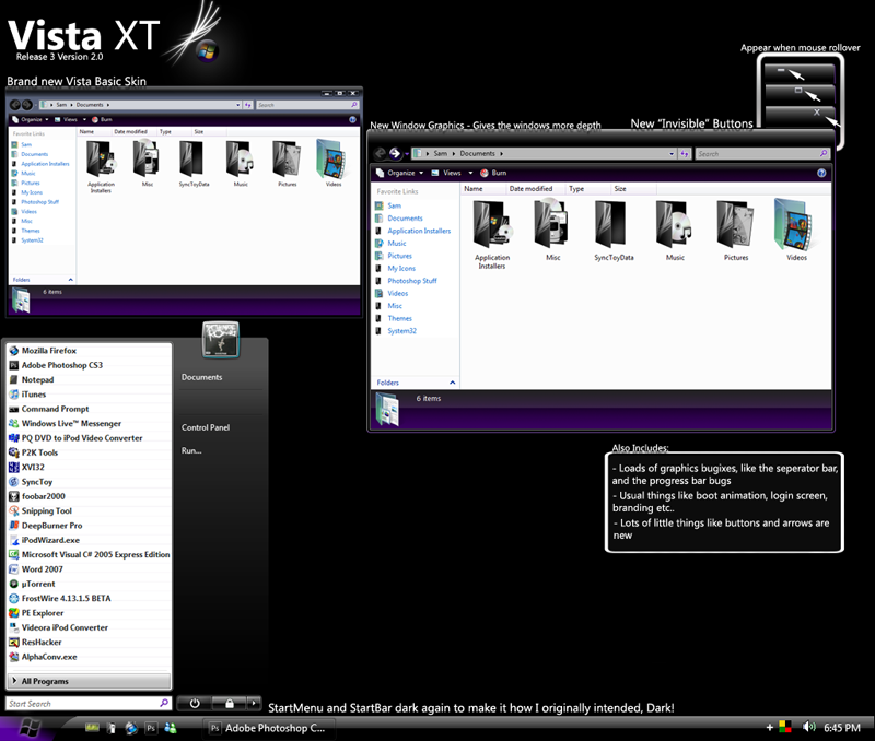 VistaXT Version V. 3 Vista Theme