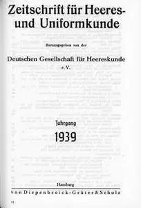 Zeitschrift fur Heeres- und Uniformkunde №107-109