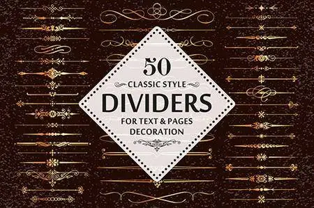 50 Vector Divider Design Elements