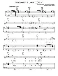 No More "I Love You's" - Annie Lennox, Procol Harum, Sarah Brightman (Piano-Vocal-Guitar)