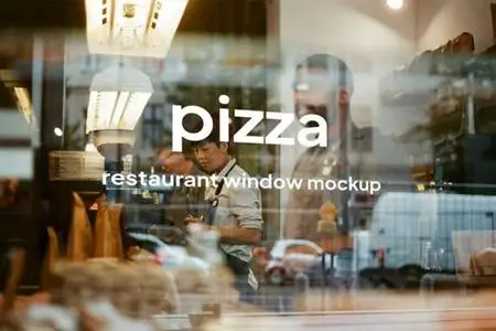 Restaurant Window PSD Mockup Template