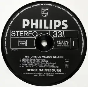 Serge Gainsbourg - Histoire de Melody Nelson (French Original) Vinyl rip in 24 Bit/96 Khz + CD, repost 