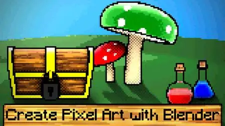 Easily create Pixel Art with Blender. Beginner Friendly