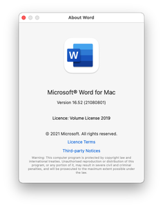 Microsoft Word 2019 for Mac v16.52 VL Multilingual