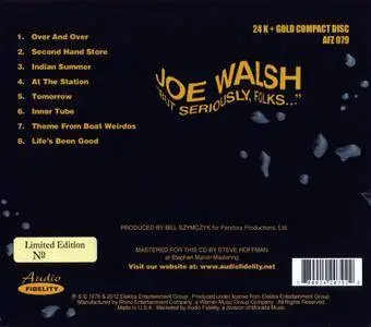 Joe Walsh - "But Seriously, Folks…" (1978) [2012, Audio Fidelity AFZ 079] Repost