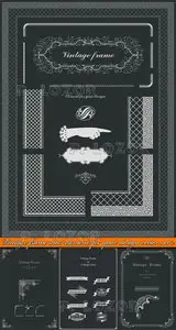 Vintage frame and element for your design vector set 2