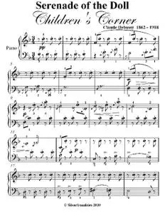 «Serenade of the Doll Children’s Corner Easy Piano Sheet Music» by Claude Debussy