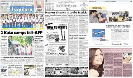 Philippine Daily Inquirer – August 25, 2008