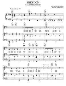 Freedom - Peter Udell, Shenandoah Musical (Piano-Vocal-Guitar)