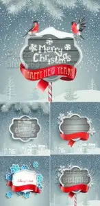 Christmas & Winter Backgrounds Vector