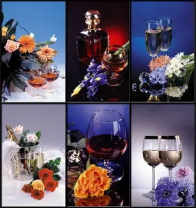 Vertical wallpapers - Wine and Flowers